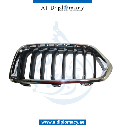 Left SHOW GRILLE for BMW X2 SERIES 2017-2023 models, Part Number 51137424777